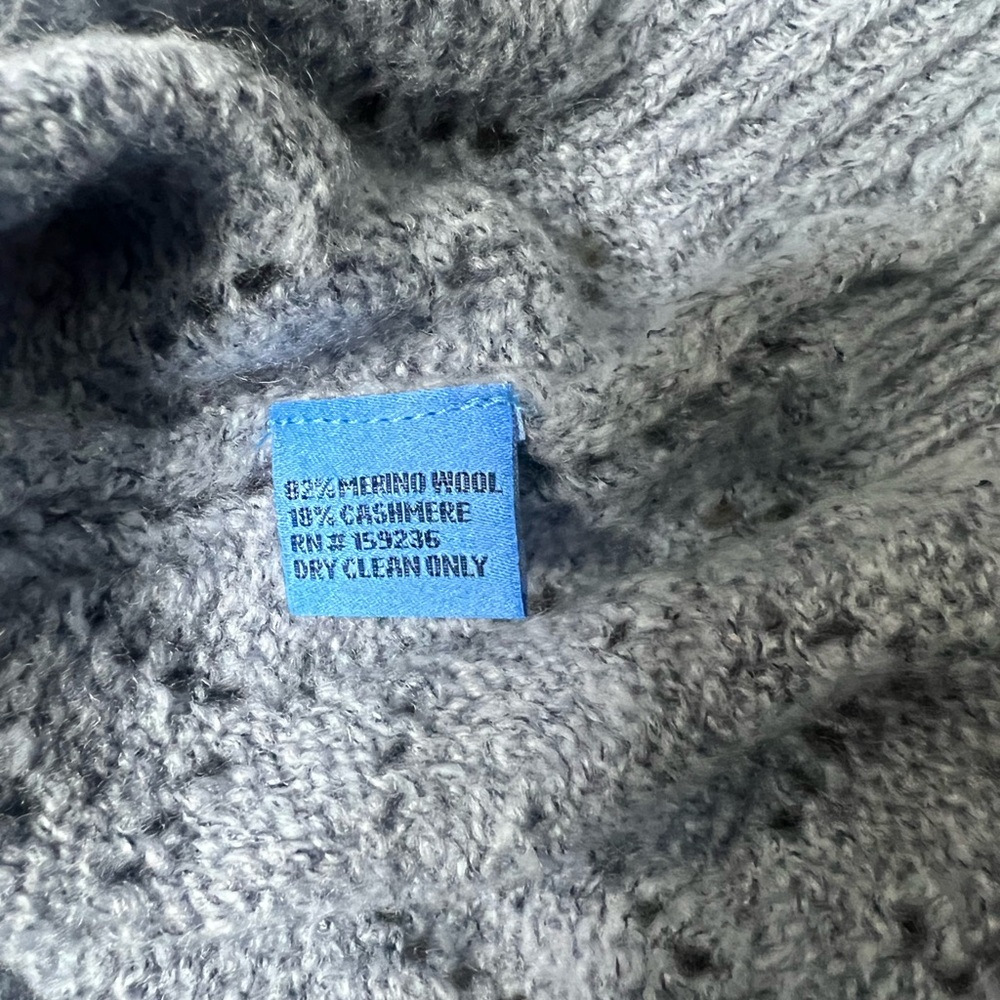 J. McLaughlin Soft Blue Cowl Neck Sweater Tiler Wool & Cashmere-Blend size XS - Picture 7 of 12